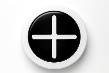 Obraz premium Abstract high tech multicolor button on white background