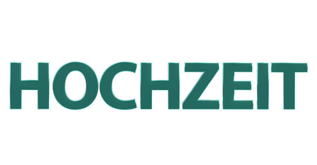 Hochzeit türkise plakative 3D-Schrift, Liebe, Ehe, Zeremonie, Feier, Braut, Bräutigam, Hochzeitskleid, Trauung, Hochzeitsfeier, Ehegelöbnis, Ringe, Rendering, Freisteller, Alphakanal
