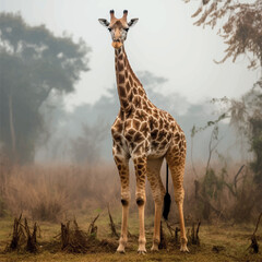 Obraz premium high resolution Illustration of a giraffe