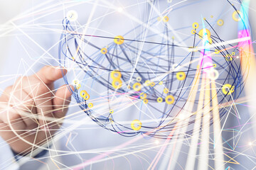 conference Digital Network and data concept 3d