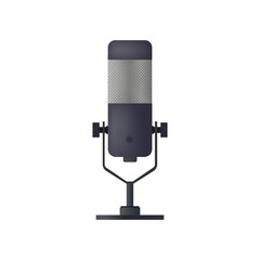 Microphone, vector illustration drawn in 3D style, white background