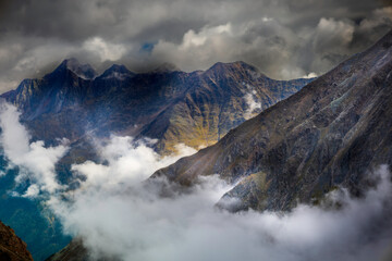 View of mountain alpine landscape