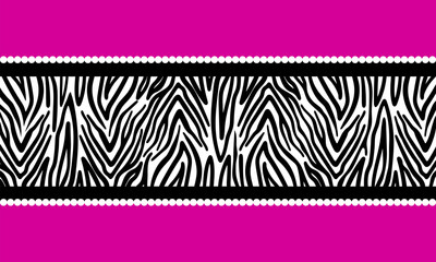 Abstract pink background vector illustration. Abstract pink background with zebra pattern. Decoration banner themed Lol surprise doll girlish style. Invitation card template - obrazy, fototapety, plakaty