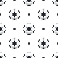 Football Ball seamless pattern background.