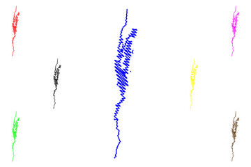 Lake Champlain (Canada, United States, North America, us) map vector illustration, scribble sketch Lac Champlain map