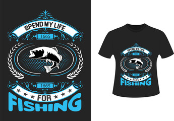 Fishing quote awesome tshirt graphic design