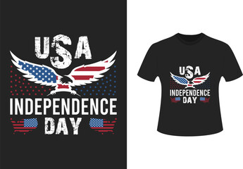 4th july Usa Typography Tshirt Design