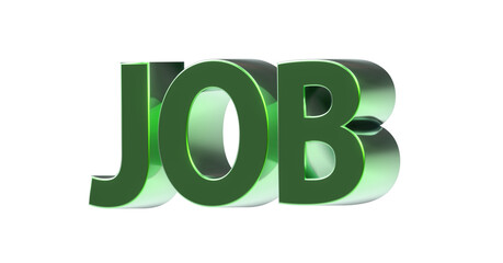 Job exklusive plakative gr&uuml;ne 3D-Schrift, Rendering, Karriere, Erfolg, Bewerbung, Ausbildung, Bef&ouml;rderung, Business, Aushilfsjob, Nebenjob, Gesch&auml;ftsf&uuml;hrer, CEO, F&uuml;hrungskraft, Freisteller
