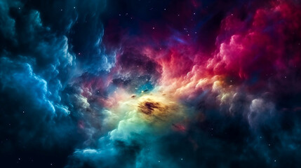 Fototapeta na wymiar Colorful space galaxy cloud nebula. Stary night cosmos. Universe science astronomy.