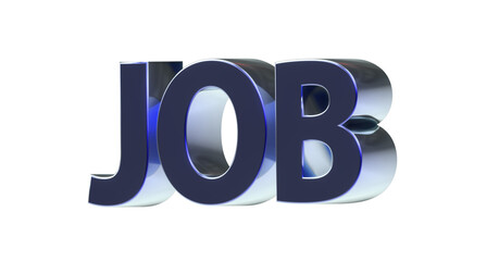 Job exklusive plakative blaue 3D-Schrift, Rendering, Karriere, Erfolg, Bewerbung, Ausbildung, Bef&ouml;rderung, Business, Aushilfsjob, Nebenjob, Gesch&auml;ftsf&uuml;hrer, CEO, F&uuml;hrungskraft, Freisteller