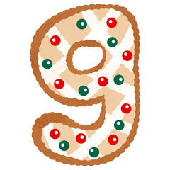 Gingerbread christmas alphabet
