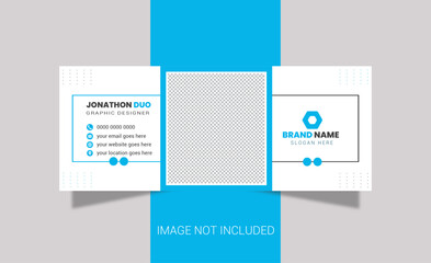 Vector email signature template and personal social media cover design