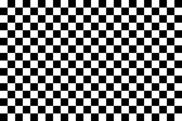 Black and white checker pattern vector illustration. Abstract checkered chessboard or checkerboard for game, grid with geometric square shape, race or rally flag and mosaic floor tile