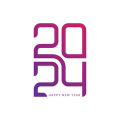 2024 typography logo design concept