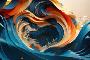 Abstract waves as a form of visual storytelling and expression