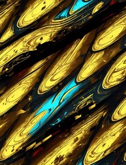 abstract background with golden lawa waves