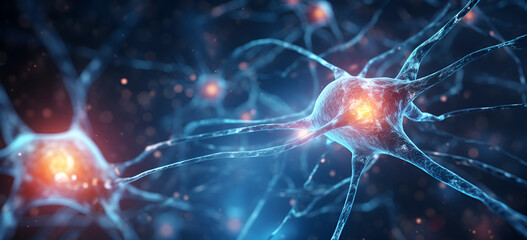 Abstract background neural circuits neuron cells concept Selective soft focus