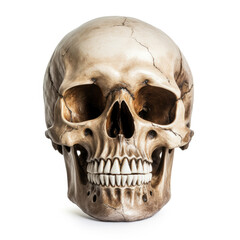 Obraz premium Skeleton head isolated on white background
