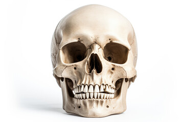 Obraz premium Skeleton head isolated on white background