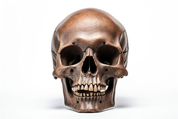 Skeleton head isolated on white background