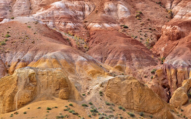 Mars mountains orange and red background