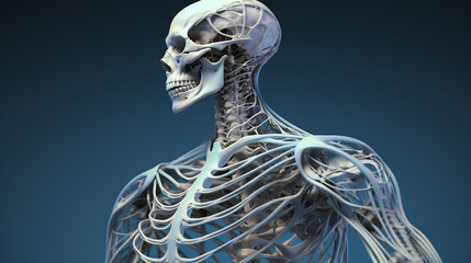 muscular skeleton created with Generative Ai
