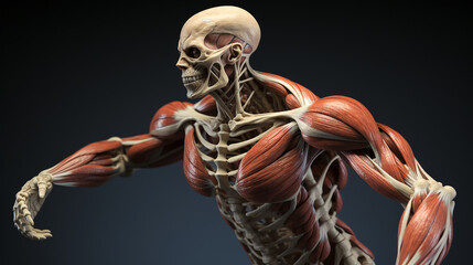 muscular skeleton created with Generative Ai