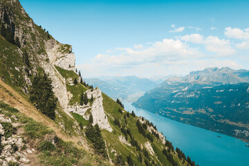 Fototapeta na wymiar view from the mountain, Switzerland, 