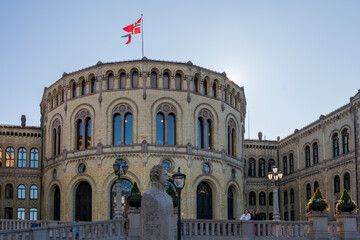 Oslo, Norway: The Storting (Norwegian: Stortinget), parliament of Norway, facade