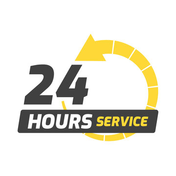 24 Hours Service Badge