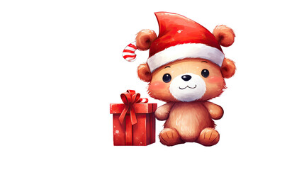 red gift cartoon cute christmas character