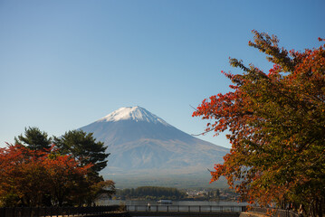 Landscape of Fuji Mountain. Iconic and Symbolic Mountain of Japan. Scenic Sunrise Landscape of...