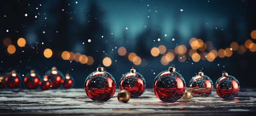 Christmas winter festive composition Colorful Xmas background - obrazy, fototapety, plakaty
