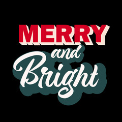 Merry and bright - Christmas design