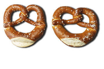Traditional Bavarian food on a white background