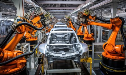 Car Factory: The Process of Assembling a Vehicle in a Manufacturing Plant