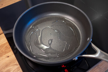 cooking oil on a pan