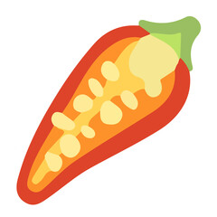 Thai chilli simple cartoon clip art