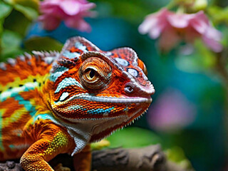 Obraz premium Chameleon Photography, generative ai