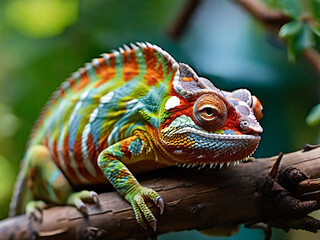 Obraz premium Chameleon Photography, generative ai