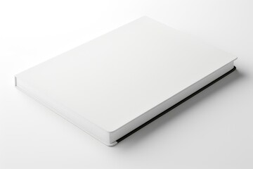 Diary Notebook isolated on studio background. white cover Daybook for school
