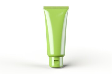 green squeeze tube mockup on white background