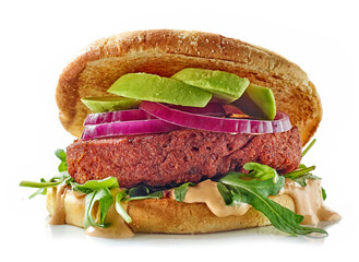 fresh tasty vegan burger