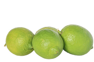 abstract composition of green lemon with background removed, healthy food concept