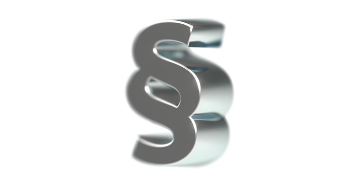 Paragraphen Zeichen - 3Dschrift, symbol, recht, anwalt, justiz, Gericht, Zeichen, Schrift, 3d, plakativ, 
