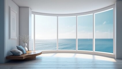 luxury apartments with panoramic windows and sea views