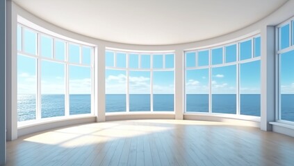 luxury apartments with panoramic windows and sea views