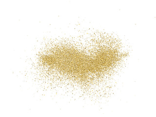 Fototapeta na wymiar Gold Glitter Dust Transparent Background
