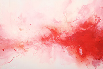 Abstract red watercolor splash on white. Artistic backdrop with fluid motion. Creative expression in color. Astro Dust. Perfect for backdrop, canvas print, or banner