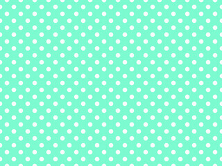 texturised white color polka dots over aquamarine cyan backgroun